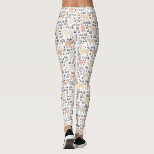 Menge des Alpaka-Musters Leggings (Rückseite)