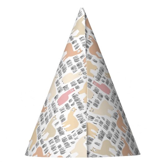 Menge des Alpaka-Musters Partyhütchen (Rückseite)