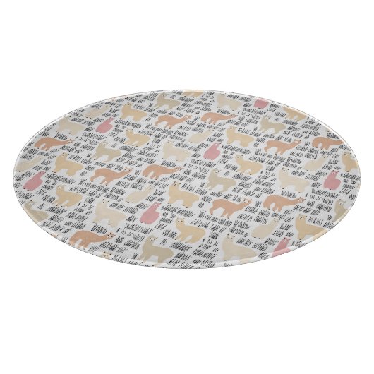 Menge des Alpaka-Musters Schneidebrett (Ecke)