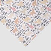 Menge des Alpaka-Musters Seidenpapier (Ausschnitt)