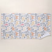 Menge des Alpaka-Musters Strandtuch (Vorderseite)