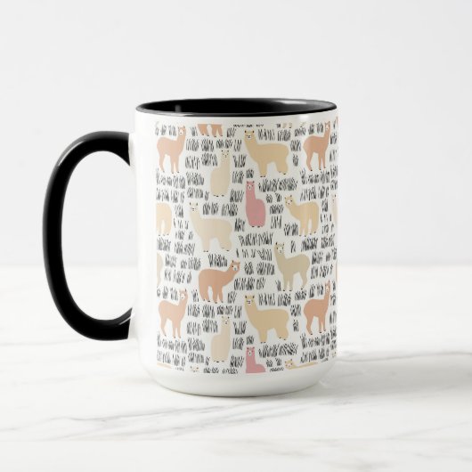 Menge des Alpaka-Musters Tasse (Links)
