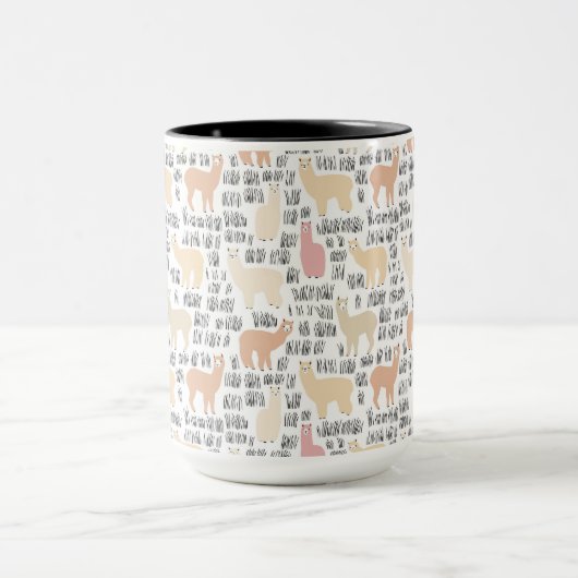 Menge des Alpaka-Musters Tasse (Zentrum)