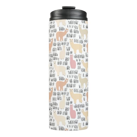 Menge des Alpaka-Musters Thermosbecher (Vorderseite)