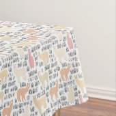 Menge des Alpaka-Musters Tischdecke (Beispiel)