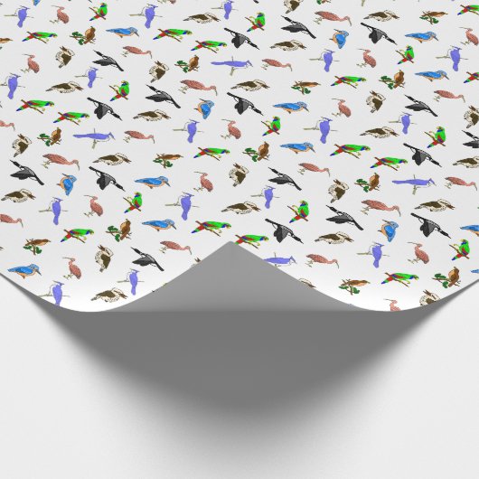 Menge des Vogel-Packpapiers Geschenkpapier (Ecke)