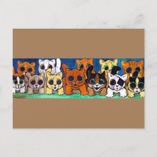 Menge Katzen, Louis Wain Postkarte