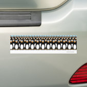 Menge lustiger CartoonPenguins auf Schnee Autoaufkleber (Auf Auto)