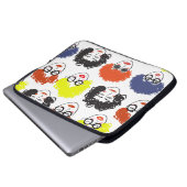 Menge lustiger Völker, nahtloser Hintergrund Laptopschutzhülle (Vorne Knopf)