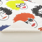 Menge lustiger Völker, nahtloser Hintergrund Sherpadecke (3/4)