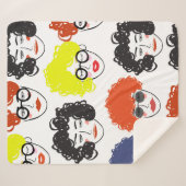 Menge lustiger Völker, nahtloser Hintergrund Sherpadecke (Vorderseite (Horizontal))