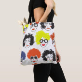 Menge lustiger Völker, nahtloser Hintergrund Tasche (Von Nahem)