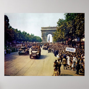 Mengen der französischen Patrioten zeichnen die Poster