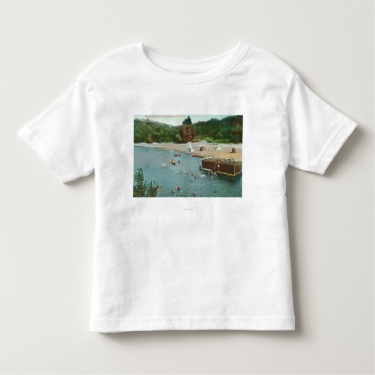 Mengen, die im russischen Fluss schwimmen Kleinkind T-shirt (Vorderseite)