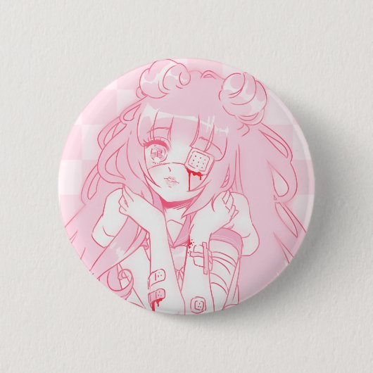 Menhera Girl Abzeichen Button (Vorderseite)