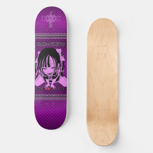 Menhera Purple Skateboard (Vorderseite)