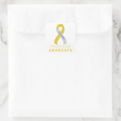 Meniere's Disease Advocate White Square Aufkleber (Tasche)