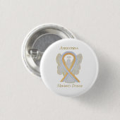 Meniere's Disease Awareness Ribbon Angel Button (Vorne & Hinten)