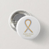 Meniere's Disease Awareness Ribbon Custom Button (Vorne & Hinten)