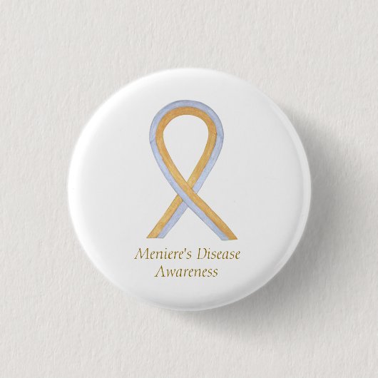 Meniere's Disease Awareness Ribbon Custom Button (Vorderseite)