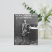 Menieres Skelett Postkarte (Stehend Vorderseite)