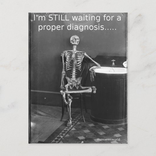 Menieres Skelett Postkarte (Vorderseite)