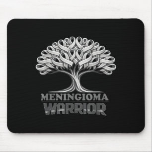 Meningioma-Krieger-Baum-Schleife Grau Hirntumor Mousepad