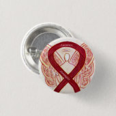Meningitis Angel Awareness Ribbon Buttone Button (Vorne & Hinten)