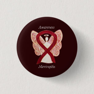Meningitis Angel Awareness Ribbon Buttone Button