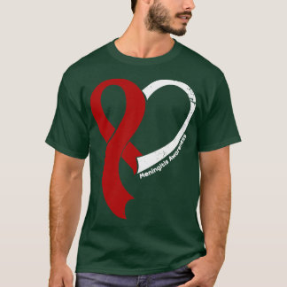Meningitis Awareness Hope Liebe Herz Ribbon Happy T-Shirt