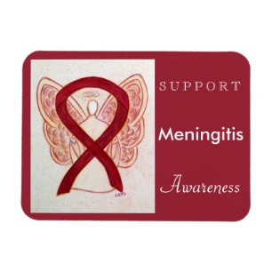 Meningitis Awareness Ribbon Angel Custom Magnet