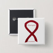 Meningitis Awareness Ribbon Custom Art Buttone Button (Vorne & Hinten)