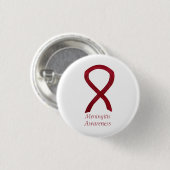 Meningitis Awareness Ribbon Custom Art Buttone Button (Vorne & Hinten)