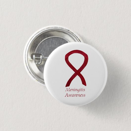 Meningitis Awareness Ribbon Custom Art Buttone Button (Vorne & Hinten)