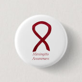 Meningitis Awareness Ribbon Custom Art Buttone Button (Vorderseite)