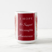 Meningitis Awareness Ribbon Engel Custom Tasse (Mittel)