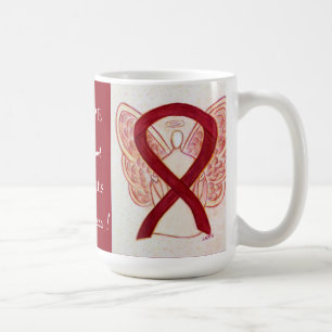 Meningitis Awareness Ribbon Engel Custom Tasse