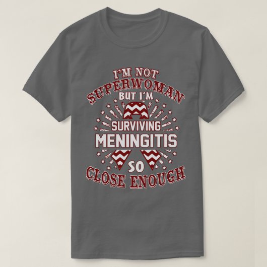 Meningitis Bewusstsein ist nicht Superfrau, sonder T-Shirt (Design vorne)