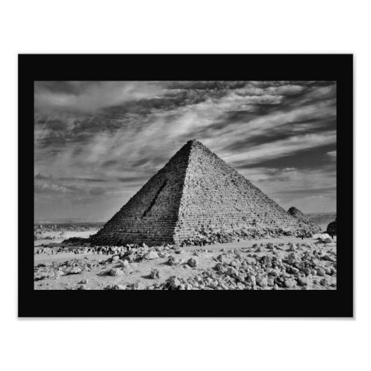 Menkaure Pyramide von Gizeh Fotodruck (Vorne)