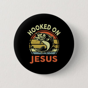 Menne an Jesus Christlichen Fishing-Shirt-Funny an Button