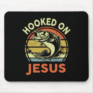 Menne an Jesus Christlichen Fishing-Shirt-Funny an Mousepad