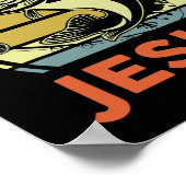 Menne an Jesus Christlichen Fishing-Shirt-Funny an Poster (Ecke)