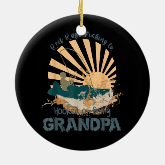 Menne, die sich für Großfisch interessieren Keramik Ornament (Hinten)