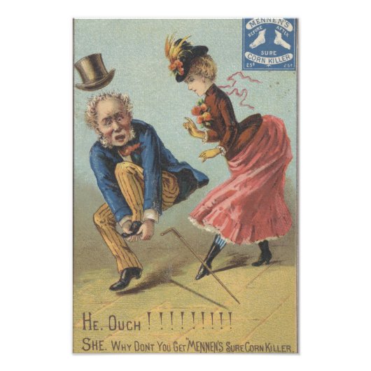 Mennen's Sure Corn Killer Ephemera Foto Print (Vorne)