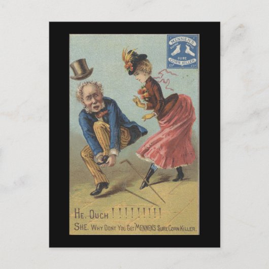 Mennen's Sure Corn Killer Ephemera Postkarte (Vorderseite)