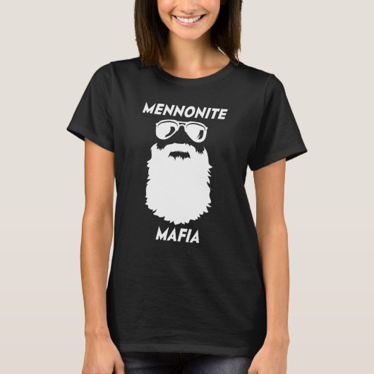 MENNONITE MAFIA Beard Christian Jesus Bible Humor T-Shirt (Vorderseite)
