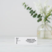 Mennonite Pride Funny Visitenkarte Spaß (Stehend Vorderseite)