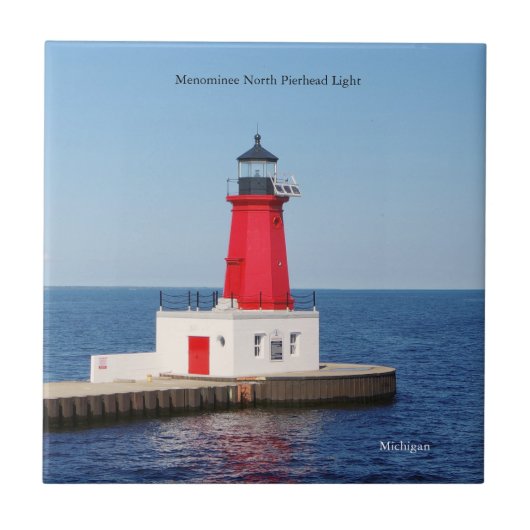 Menominee North Pierhead Light Fliese (Vorderseite)