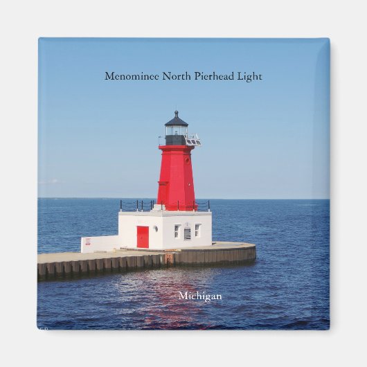 Menominee North Pierhead Light-Magnet Magnet (Vorne)