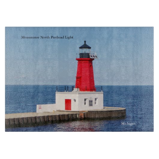 Menominee North Pierhead Light Schneidebrett (Vorderseite)